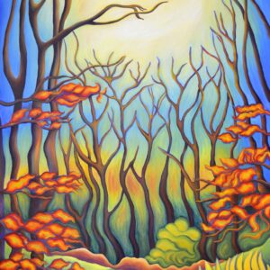 Hamptons Trees - oil on canvas