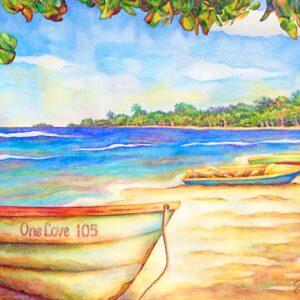 One Love: Watercolor on paper